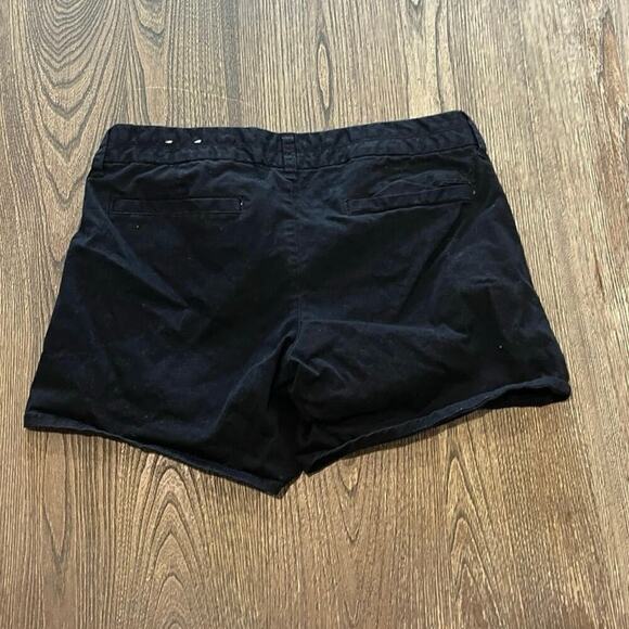 American Eagle Midi Shorts Mid-Rise Flat Front Stretch Cotton Blend Black Sz 10 - Picture 7 of 7